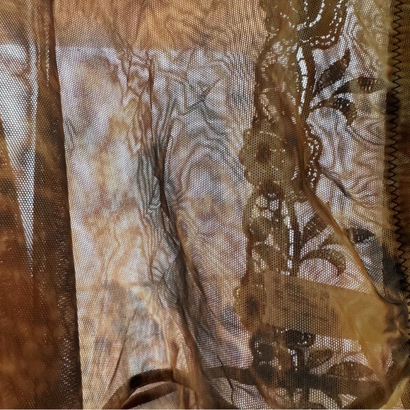 Flared Snake Leopard Print Mesh Women’s Small Y2K Festival Sheer Pants - Picture 7 of 8